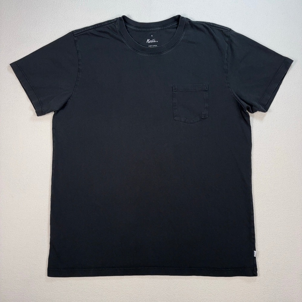 Katin Pocket Base T-Shirt Men's L Black 100% Organic Cotton Crewneck Logo Tee